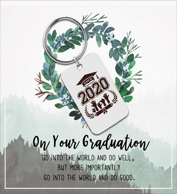 Anavia Class Of 2020 Graduation Dog Tag Stainless Steel Key Chain